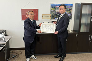広島少年院 バドミントン教室 感謝状贈呈